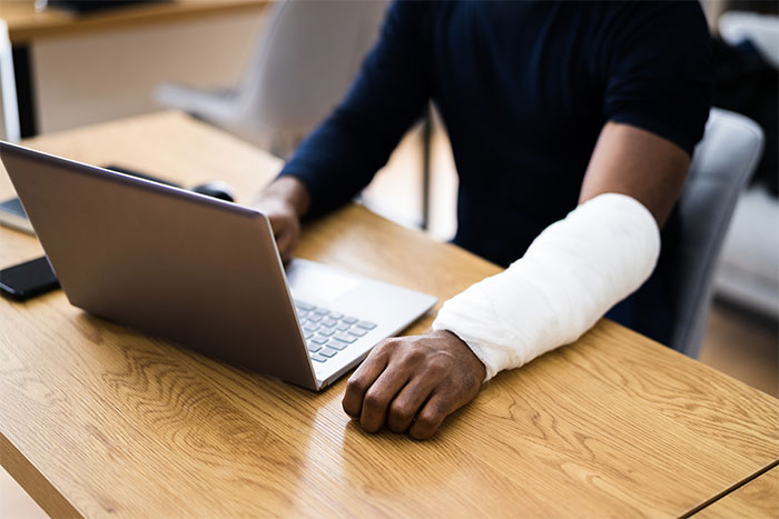 An injured man filing a workers compensation claim